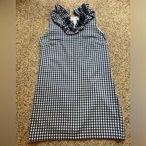 Elizabeth Wilson navy gingham dress-size medium